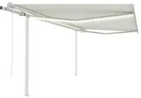 Tenda Automatica con Sensore Vento e LED 4,5x3,5 m Crema cod 8621