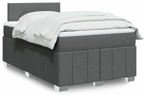 Giroletto A Molle Con Materasso Grigio Scuro 120x190cm Tessuto /