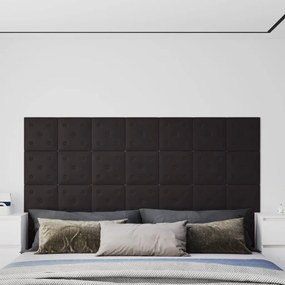 Pannelli Murali 12 Pz Neri 30x30 Cm Similpelle 1,08 M² /