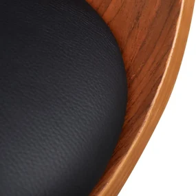Sedia da pranzo in legno piegato e similpelle