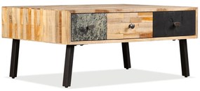 Tavolino Da Salotto İn Legno Di Teak Di Recupero 90x65x40 Cm /