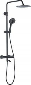 Set Doccia da incasso con Termostatato Lungo Black