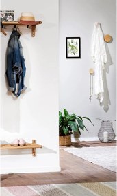 Gancio in legno di quercia da parete di colore naturale Milford – Rowico