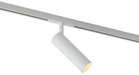Faretto moderno bianco per sistema a binario monofase GU10 35mm - Slimline Uzzy