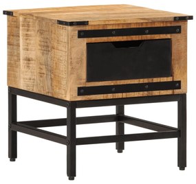 Comodino 40x40x45 Cm İn Legno Massello Di Mango /