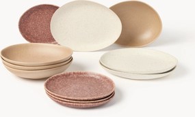 Servizio di piatti fatti a mano dalla forma organica Macey, 4 persone (12 pz)