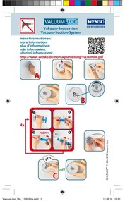 Ganci in plastica autoportanti in argento lucido in set di 2 pezzi Genova - Wenko