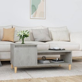 Tavolino Salotto Grigio Cemento 100x50x45 Cm Legno Multistrato /