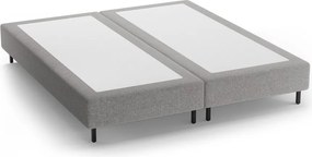 Letto matrimoniale imbottito grigio senza testiera 200x200 cm Whale – Micadoni