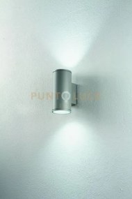 Applique per esterni jubo 2 luci attacco gu10 silver  h.21,5cm