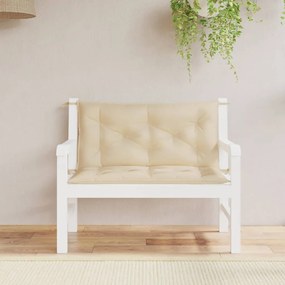 Cuscini Panca Da Giardino 2pz Beige 100x50x7cm Tessuto Oxford /