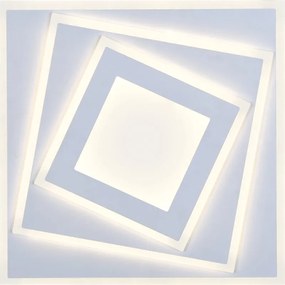 Plafoniera LED design Alessia, bianco 35x35 cm dimmerabile NOVECENTO