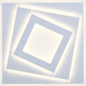 Plafoniera LED design Alessia, bianco 35x35 cm dimmerabile NOVECENTO