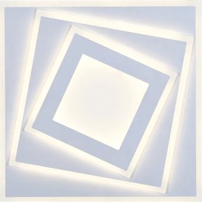 Plafoniera LED design Alessia, bianco 35x35 cm, luce con 3 temperature di colore dimmerabile NOVECENTO