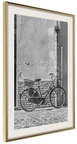 Poster  Bicycle with Black Tires  Cornice Quadri Cornice d'oro con passe-partout, Larghezza x Altezza Home decor 30x45