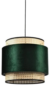 Lampadario Boho Lampadario Boh verde paralume verde E27 verde paralume verde E27