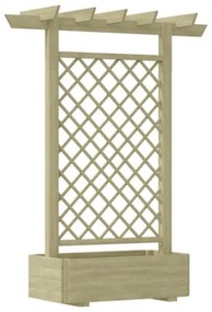 Fioriera con Pergolato da Giardino 162x56x204 cm in Legno