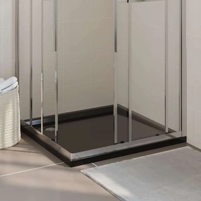 Piatto Doccia Quadrato İn Abs Nero 90x90 Cm /