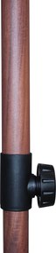 Ombrellone da Giardino 3x2 m Palo Ø38 mm in Alluminio Effetto Legno Tessuto Poliestere Trend Wood Antracite...