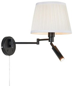 Markslöjd 109016- Lampada da parete LED PIVOT 1xE27/40W/230V + LED/4W crema/nero