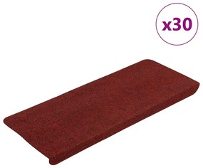 Tappetini Autoadesivi Per Scale 30 Pz Rossi 65x24,5x3,5 Cm /