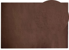 Tappeto pelle sintetica marrone 160 x 230 cm MIRPUR Beliani