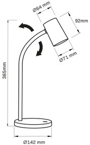 Lampada da tavolo FELIX 1xGU10/9W/230V nero