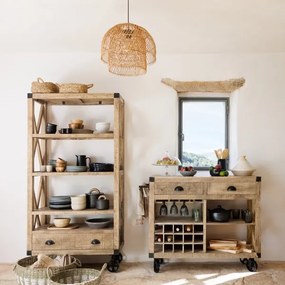 Atmosphera - Lampadario a sospensione con filo KERY 1xE27/40W/230V rattan