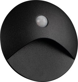 Kanlux 39136 - Lampada LED per gradini con sensore EXIN, 2,5W/230V, 4000K, IP65, nera, rotonda