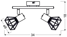 Luce Spot VERVE 2xE14/40W/230V