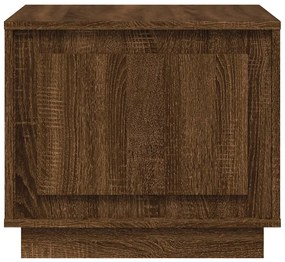 Tavolino da salotto rovere marrone 51x50x44cm legno multistrato