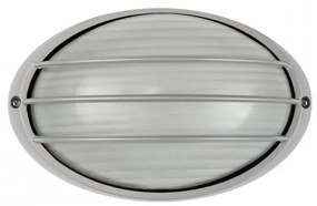 Plafoniera E27 IP54, Grigia, 214x142mm Colore Grigio