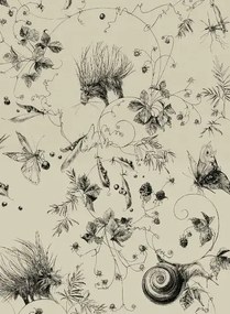 Edmond Petit Carta da parati Jardin Les Arabesques - Vert Amande