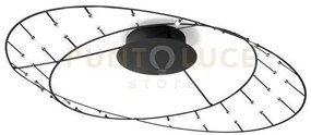 Tesa lampada da soffitto piccola a led 2700k 2232lm 20w nera 72x65c...