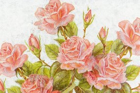 Quadro su tela – Bouquet vintage di rose