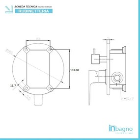 Set miscelatori lavabo bidet e doccia con deviatore Flat nero opaco