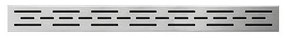 Griglia per canale 69,5 x 2,3 cm in acciaio inox/argento