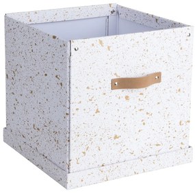 Scatola portaoggetti in oro e bianco Logan - Bigso Box of Sweden