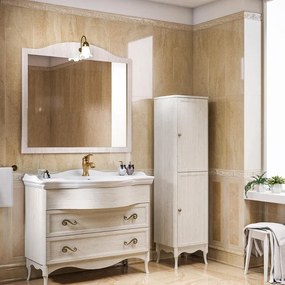 Mobile sottolavabo e lavabo Giotto per vasca centrale decape' L 104 x H 81 x P 56 cm 2 cassetti
