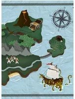 Coordonne Carta da parati panoramica Treasure Map - Aqua