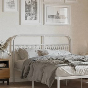 Testiera İn Metallo Bianco 140 Cm /