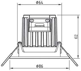 Philips - Faretto a LED dimmerabile per bagno ABROS 1xLED/9W/230V IP44