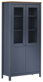Credenza Alta Hill Grigia 85x37x170,5 Cm İn Legno Di Pino /