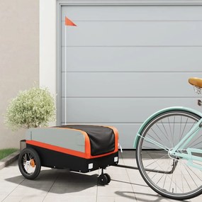 Rimorchio Da Bici Nero E Arancione 30 Kg İn Ferro /