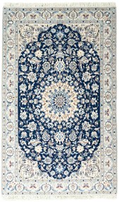 Nain Tappeto 120 x 200 Blu (Iran) Annodato A Mano