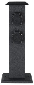 EGLO 93426 - Colonna da giardino per esterni con prese SCHUKO IP44