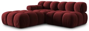 Divano in velluto rosso 282 cm Bellis - Micadoni Home