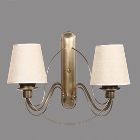 Lampada da parete CLASSIC 2xE27/40W/230V bronzo/beige