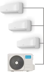 Olimpia Splendid - OS-C/SAALH21EIA Aryal S2 E Trial Inverter 14 (9.000 + 9.000 + 12.000 btu/h) - Climatizzatore Fisso Trial split, Gas R32, Classe di