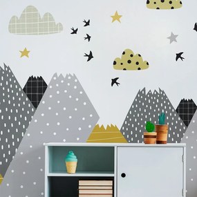 Adesivo murale Bambino gigante Adesivo montagne scandinave Henrika - Ambiance